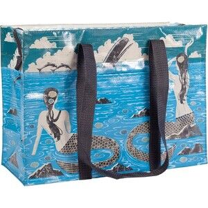 Blue Q Shoulder Tote with Heavy Duty Zipper & Outer Pocket 95% Recycled Material